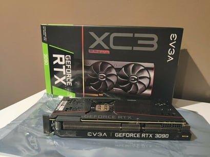 Black Evga Geforce Rtx 3090 Xc3 Ultra 24Gb